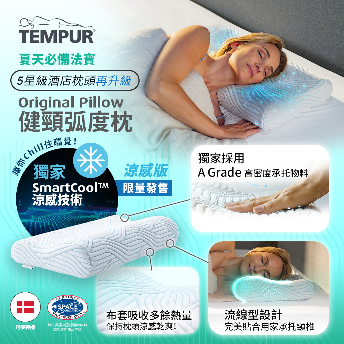 TEMPUR Original™ Queen Neck Pillow